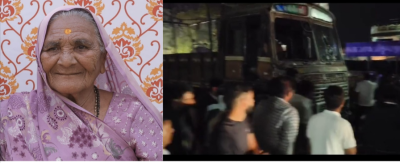 જસદણના સાણથલીમાં હિટ એન્ડ રનની ઘટના નશામા બૅફામ ટ્રક ચાલકે વૃદ્ધા ને કચડી નાખ્યા નશામાં ધુત શખ્સને પકડી  ગ્રામ જનોએ લમધારી નાખ્યો