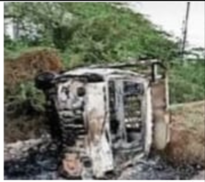 શિવરાજપુર હત્યાકાંડમાં નવો મૉડ પુરાવાનો નાશ કરવા પલટી મારેલ છોટા હાથીનૅ કાંડી ચાપી સળગાવાયું પોલીસે જીણવટ ભરી તપાસ હાથ ધરી 