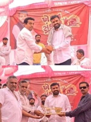 જસદણ પંથકમાં ખેડૂત નેતા રાજુ કરપડા પ્રેરિત ખેડૂત સંકલયાત્રાને જબરો પ્રતિસાદ રાજા વડલા ગામે મહિલાઓએ ઑવાણા લીધા 