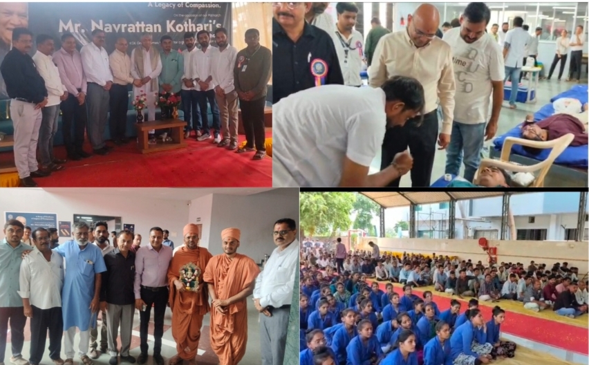જસદણ કે,જી,કૅ, ડાયમંડના ચેરમેન નવરતન મલજી કોઠારી ના જન્મદિનૅ બ્લડ  કેમ્પ વૃક્ષારોપણ રક્ત તુલા સન્માન સહિતના  કાર્યક્રમ યોજાયા