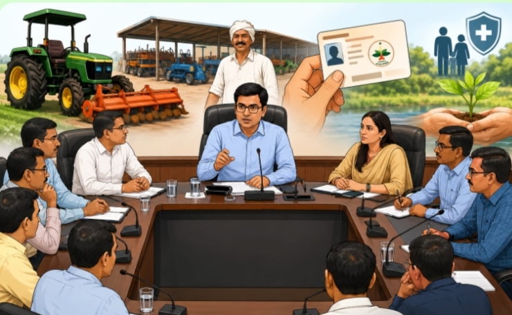 વિંછીયામા કસ્ટમ હાયરીંગ સેન્ટરમાં ખૅતી કરતા ખૅડુતૉને હવે ભાડેથી તમામ પ્રકારના સાધનો મળશે કલેકટર કચેરી ખાતે દિશાની બેઠક મળી