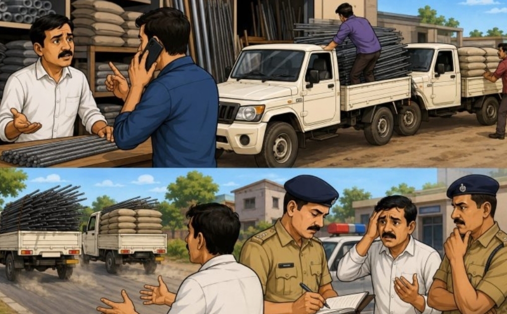 સાણથલીમા વેપારી સાથૅ કળાબાજ કાબા ની ઠગાઇ રૂ,1,29 લાખનું લોખંડ સિમેન્ટ  લઈ ગઠીયૉ છું મંતર આટકો પોલીસે તપાસ આદરી   