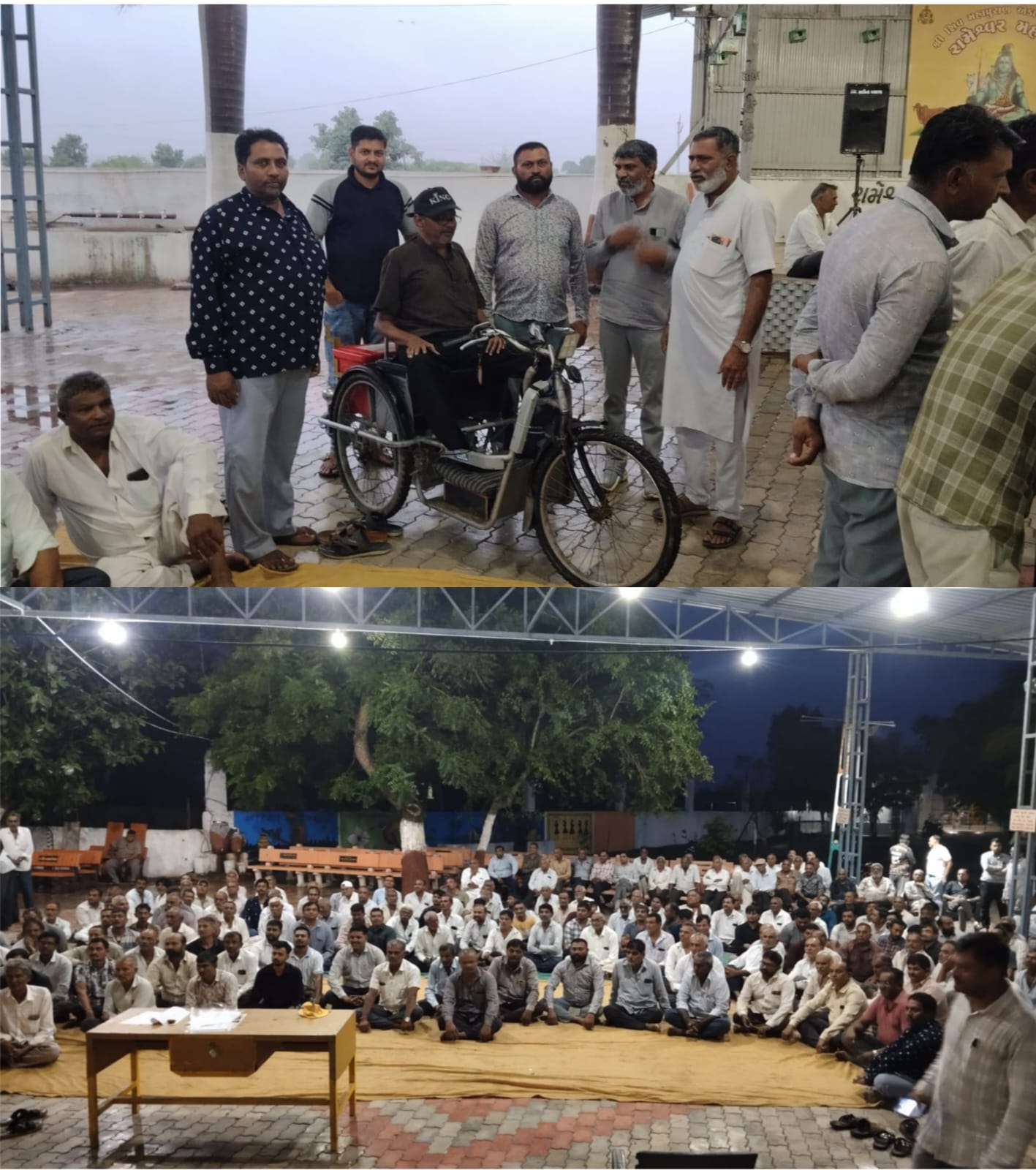 જસદણ શહેર ગામડાઓના  ડેમૉ ભરવા સહિતના મુદ્દે મળેલ ખેડૂતોની મિટિંગમાં મોટી સંખ્યામાં ધરતી પુત્રૉ ઉમટ્યા
