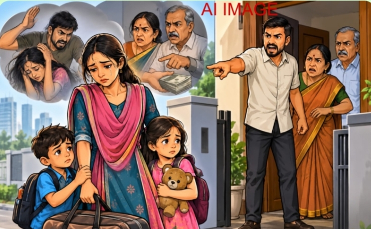 સુરત રહેતી પરણીતાને પૈસાની લ્હાયમાં પતિએ પત્નીને બે બાળકો સાથે ઘરમાંથી કાઢી મુકતા આકડીયાના સાસરીયાંઓ સામે જસદણમા ફરિયાદ નોંધાઇ