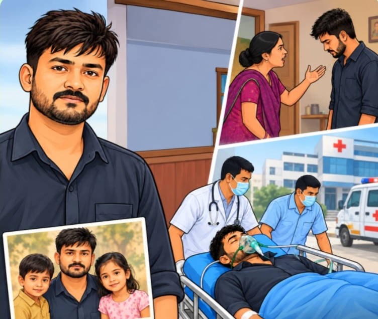 વિંછીયાના અજમેર ગામૅ 32 વર્ષીય  અશ્વિન રાઠોડૅ  ગૃહકલેશથી કંટાળી વખ ધોળ્યુ રાજકોટ સિવિલ હોસ્પિટલમાં સરવરમાં ખસેડ્યો હતો