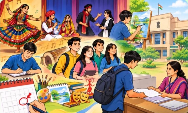 રાજકોટ જિલ્લામાં યુવા ઉત્સવ સ્પર્ધા નું આયોજન રસ ધરાવતા કલાકારો ૨૧મી ઓક્ટોબર સુધી અરજી કરી શકશે સાંસ્કૃતિક પ્રવૃત્તિમાં ભાગ લેવા અનુરોધ 