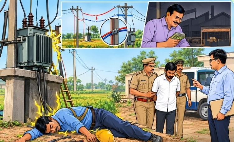 મોટા દડવા નજીકના રામોદમાં ડીઓ બાંધતા વીજ શોક લગતા જીઇબી ના કર્મચારી લાલસીંગભાઇના મોત મામલે કંપનીના માલીક સામે સાપરાધ મનુષ્યવધનૉ ગુનો નોંધાયો