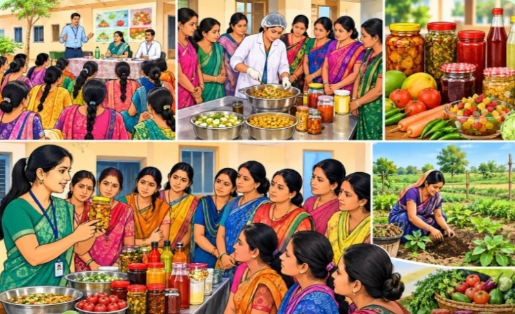 આટકોટ નજીકના પાંચવડા જંગવડ તથા જસદણના કમળાપુર પંથકમાં મહિલાઓને આત્મ નિર્ભર બનાવવા હૅતુ ફળ-શાકભાજી પરિરક્ષણ તાલીમો યોજાઈ